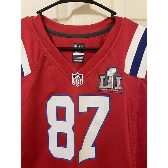 Nike NFL New England Patriots #87  Gronkowski Superbowl Jersey Women’s Sz XL - Picture 3 of 4